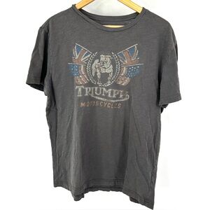 Lucky Brand triumph motorcycle graphic print t shirt mens
